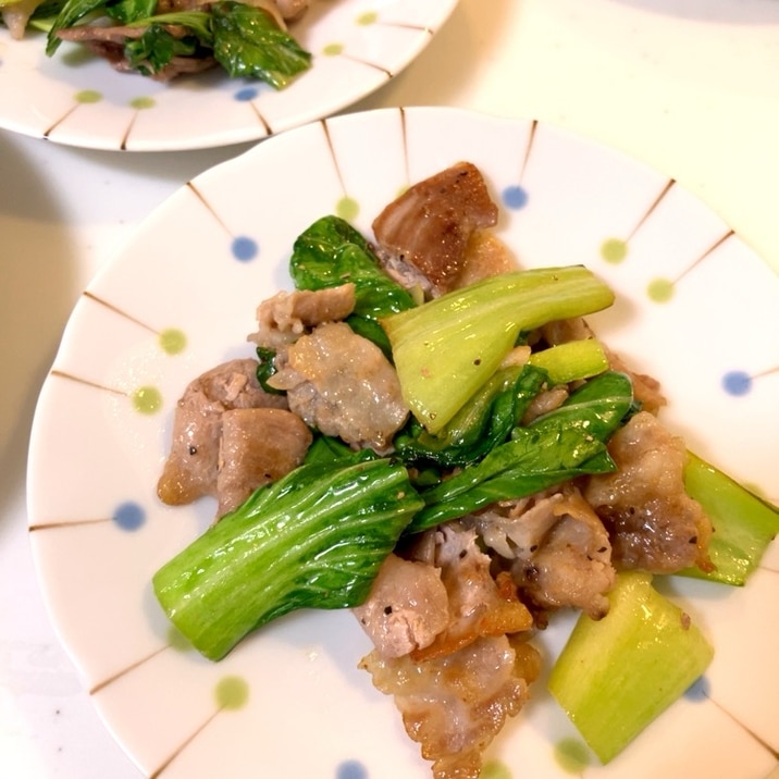 簡単!豚肉とチンゲン菜の絶賛炒め♪